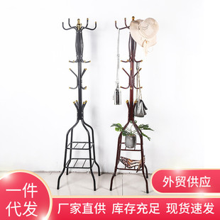 Yiwu market iron coat rack living room door bedroom hanger retro simple hanging bag floor hanger