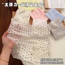 夏季冰皮面膜大包臀不夹PP舒适无痕加长纯棉10A裆平角内裤女新款