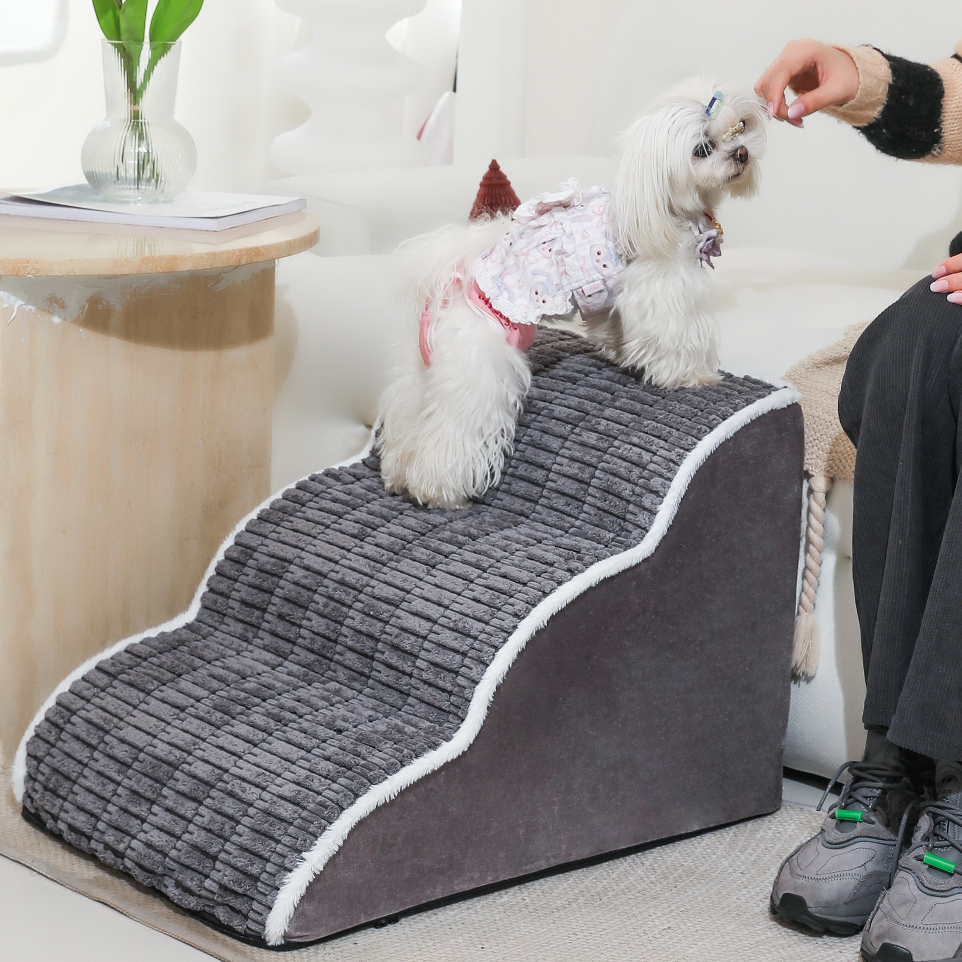 Escalón de esponja desmontable, modelo de vacío para perros pequeños, sofá, cama, escalera de escalada, modelo de pendiente, perro, gato, escalera para mascotas