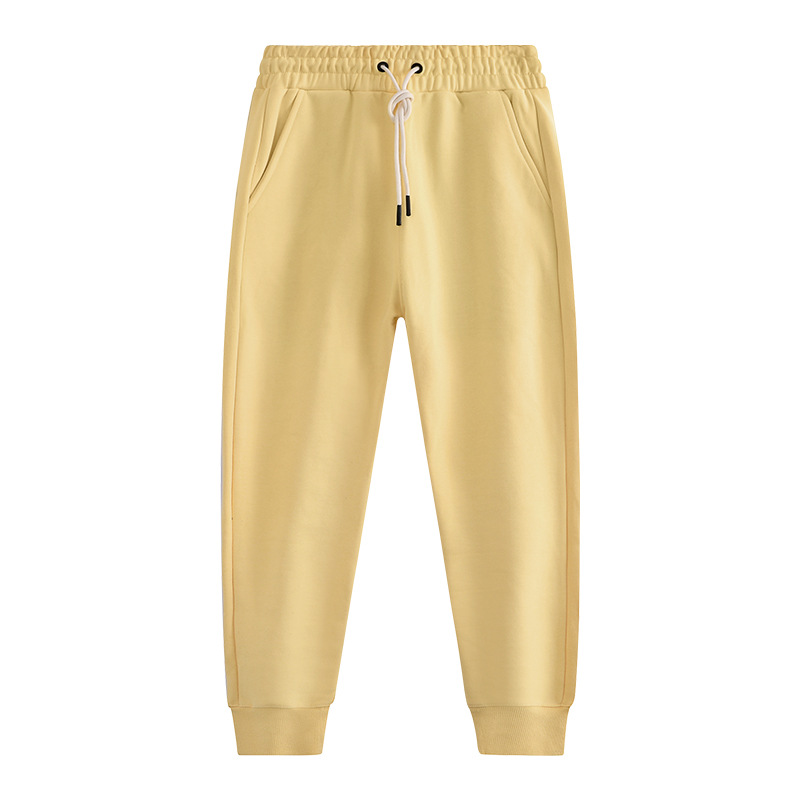 470g Otoño e Invierno pesado tobillo-atado cordón engrosado forro de lana gruesa de los hombres y las mujeres de la marca de moda casual tobillo-atado pantalones de chándal moda