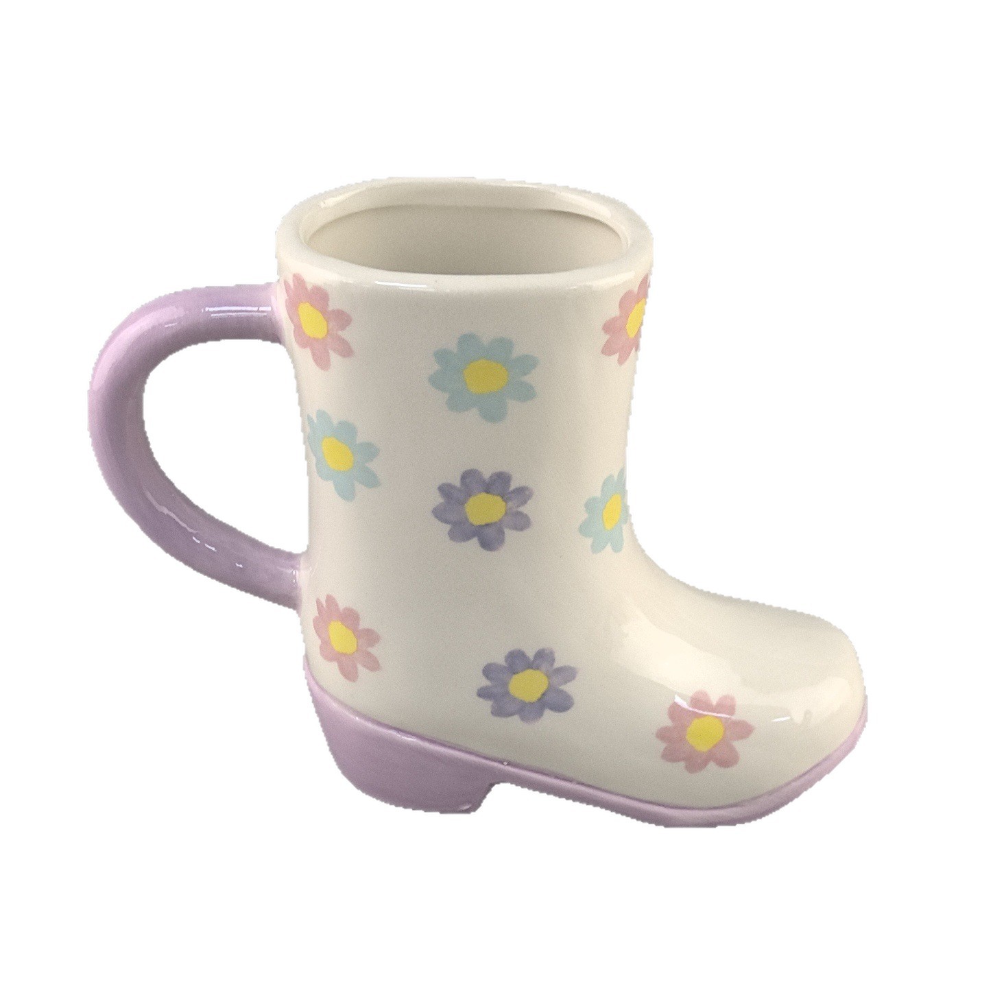 Personalidad de Amazon botas de Navidad tazas de cerámica artesanía de talón bajo tazas de botas hechas a mano