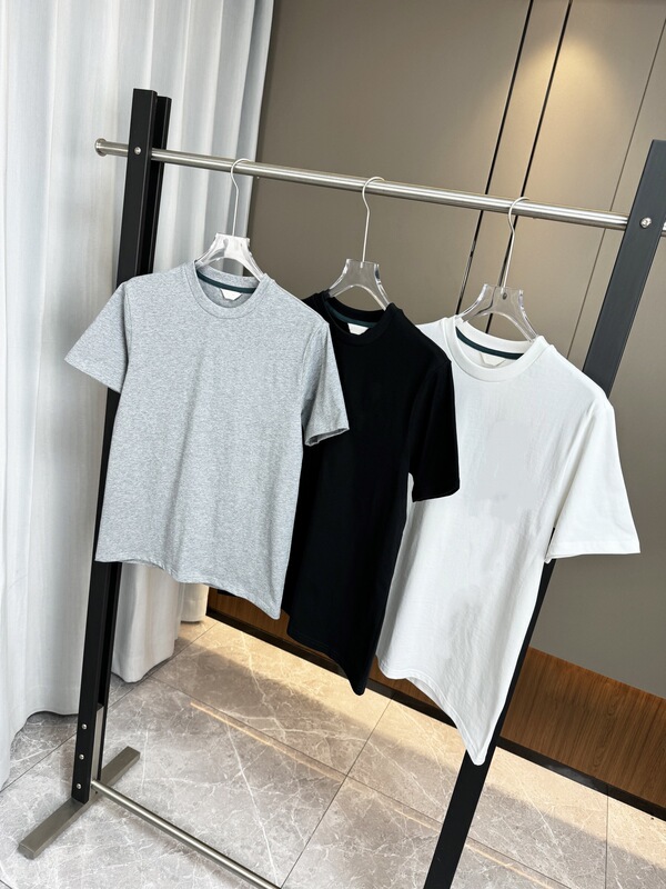 2178 Haja 夏の新スポーツとレジャールーズで多用途なコントラストカラーの子犬刺繍メンズラウンドネック半袖 T シャツ|undefined