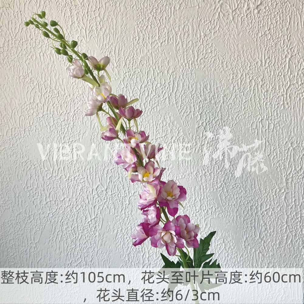 Púrpura de la boda flor artificial salón de bodas Camino de plomo techo arreglo floral Hotel Bienvenido arco piso decorativo flor artificial