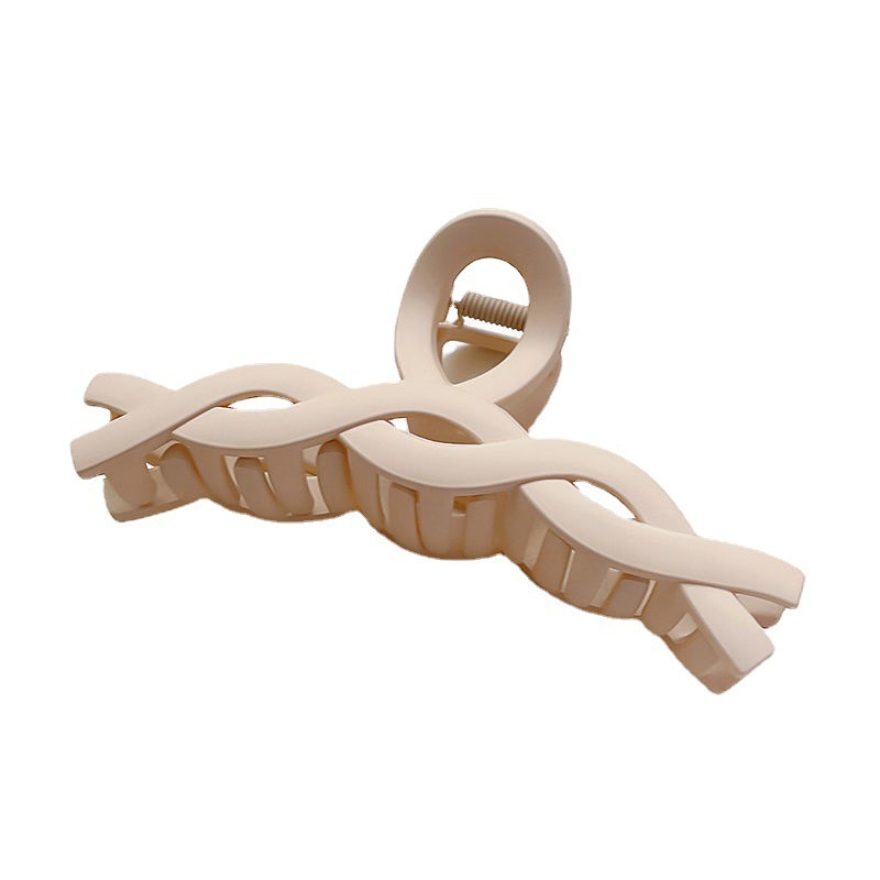 Corea del Sur leche marrón horquilla updo clip de pelo de alto grado temperamento helado clip de pelo espalda Cabeza tiburón clip de la joyería horquilla