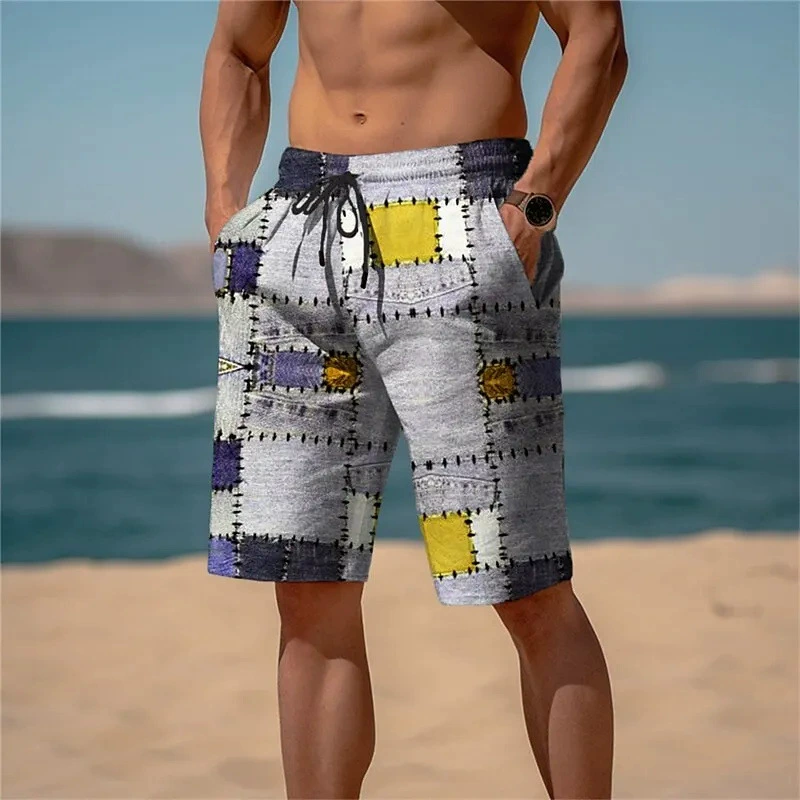 Summer shorts for leisure, 3D, print