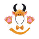 Masquerade Ball Hair Band Stereo Cattle Animal Headband Halloween Decoration Cartoon Headwear Cow Hair Accessories Women