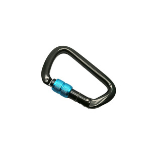 Bai Te D-Type Lockable Aluminum Alloy Carabiner Outdoor Climbing and Rappelling Equipment Safety Main Lock 25Kn Yoga Connection