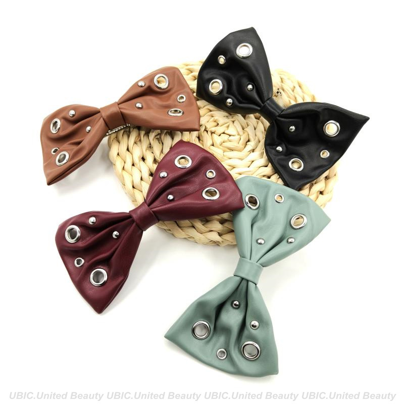 BA250801-PU皮14.5x8.5cm朋克混搭钉扣蝴蝶