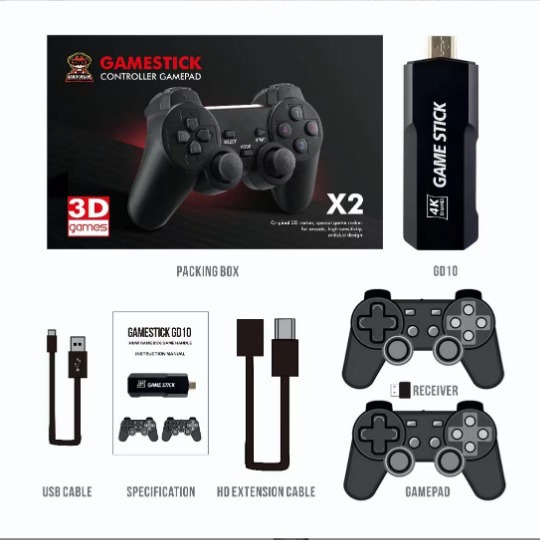 Consola de Videojuegos HD GD10 4K de ABS Inalámbrica para TV image 2