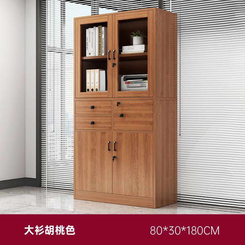 Gabinete de archivos gabinete de almacenamiento de oficina armario de archivos de madera con cerradura gabinete de almacenamiento doméstico con puerta estantería