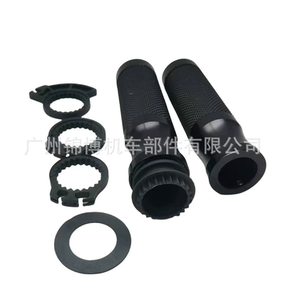 Jinbo Motorcycle Handlebar Grips 22mm Handlebar Rubber Grips Scooter Cnc Modified Handlebar Rubber Grips Cross-Border Factory Direct Sales (Motorcycle Handle Cover) - black