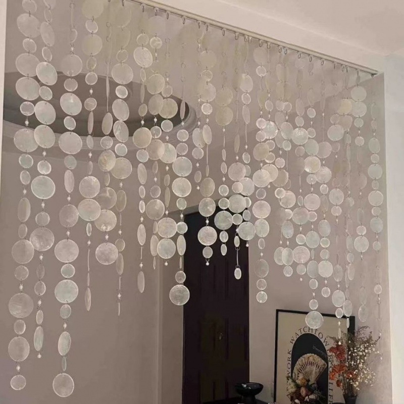 Shell DIY French-Style Dreamy Pearl Curtain Romantic Wedding Props Decoration Door Curtain Beaded Hanging Curtain Tassel Shell DIY French-Style Dreamy Pearl Curtain Romantic Wedding Props Decoration Door Curtain Beaded Hanging Curtain Tassel