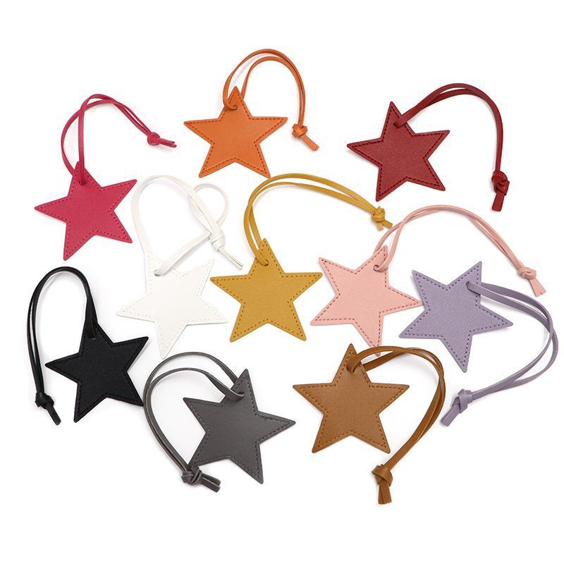 Cross-Border In-Stock Five-Pointed Star Bag Charm Pendant, Fashionable and Portable Pu Leather Star Bag Pendant, Versatile and Simple Accessory Cross-Border In-Stock Five-Pointed Star Bag Charm Pendant, Fashionable and Portable Pu Leather Star Bag Pendant, Versatile and Simple Accessory