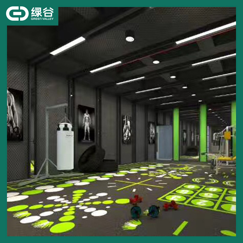 健身房专用地垫私教pvc塑胶功能性运动地板私教个性化地胶垫