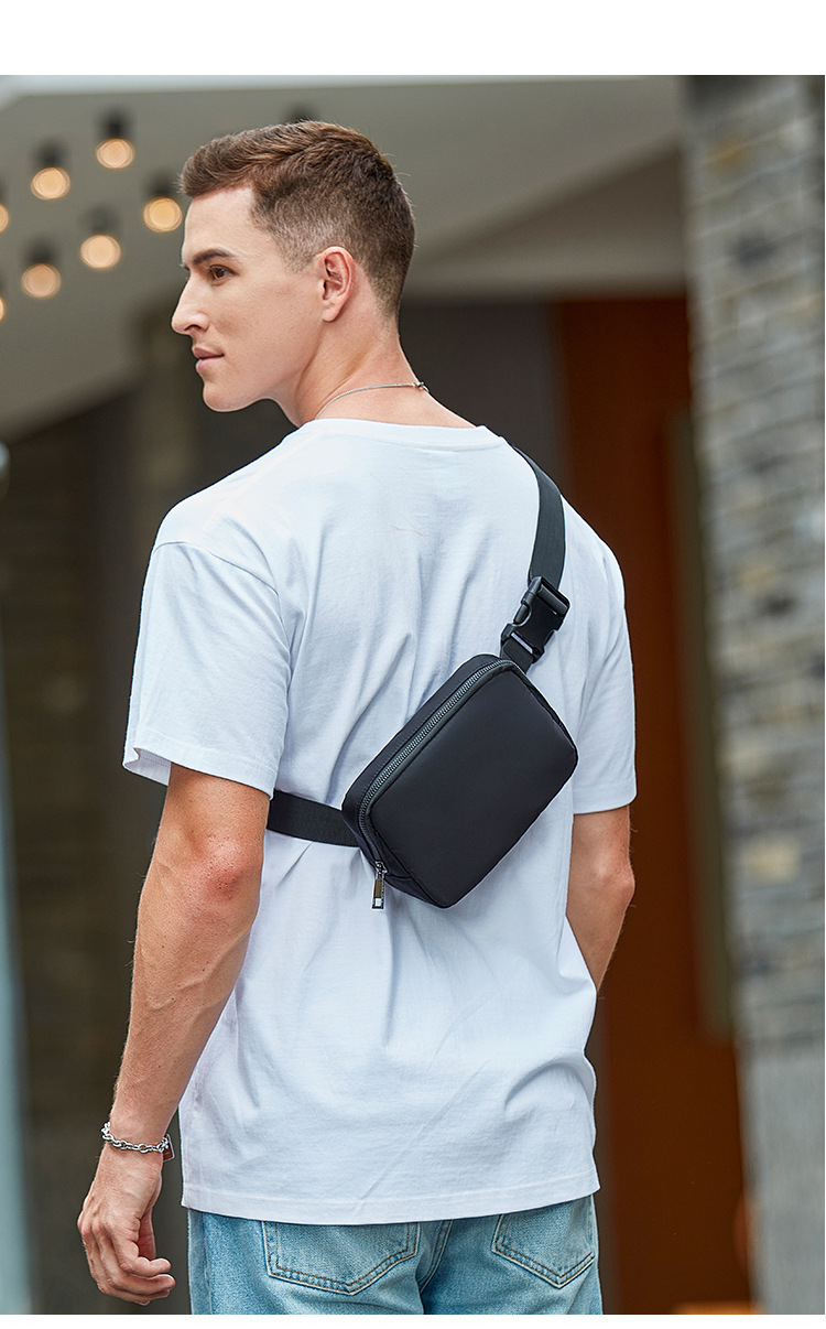 Borsa a tracolla piccola per cellulare con marchio alla moda, zaino monospalla da uomo, borsa a tracolla casual e versatile, sportiva_voghion.com