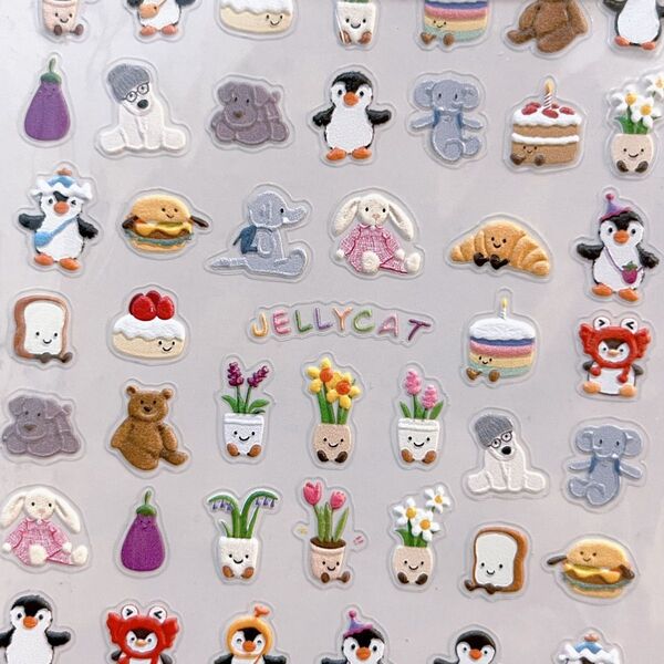 Three dimensional sticker for manicure