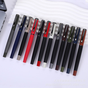 Manufacturer Wholesale Morandi Color Business Office Metal Signature Pen Conference Gift Pen Advertising Ball Pen Ready Stock