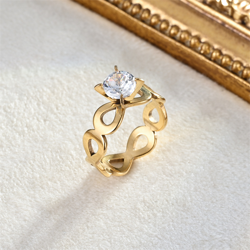 6g Weight Zircon Inlay Material Rings Classification 11, 12, 6 Ring Size 1 Piece Quantity Daily Occasion 304 Stainless Steel Material Geometric, Heart Shape Pattern All Seasons Season Unisex Gender Plating, Hollow Out, Inlay Design Sweet Style Sweet Geometric Heart Shape 304 Stainless Steel Plating Hollow Out Inlay Zircon Unisex Rings Men Band Rings 6