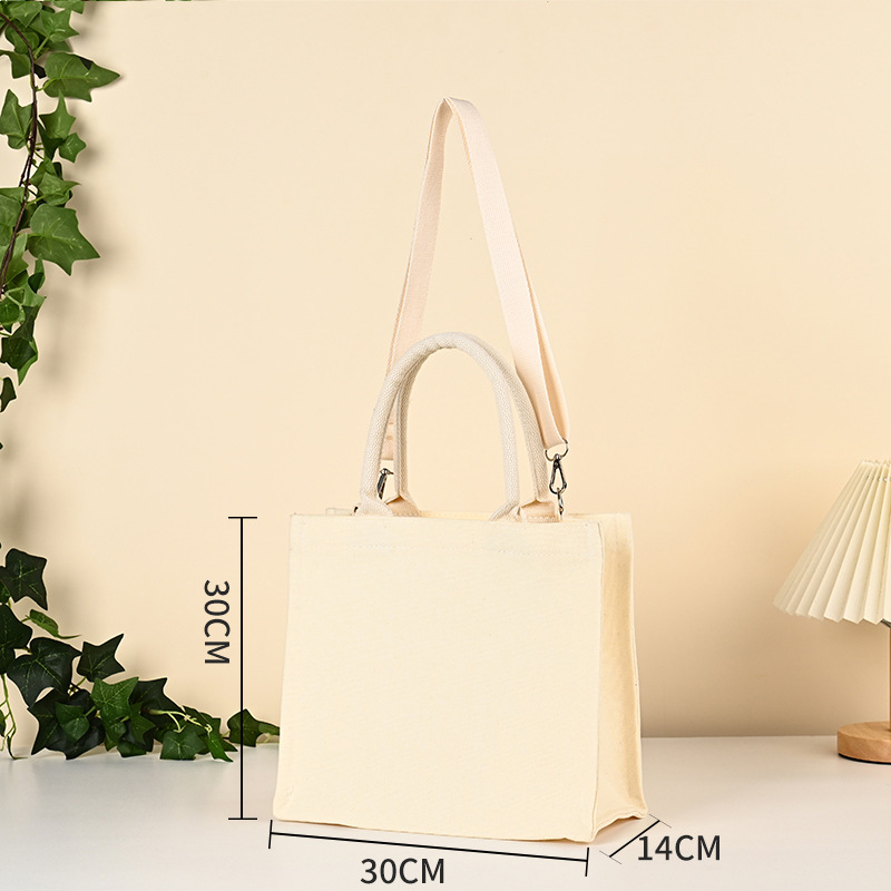 Bolsa de lona portátil, bolsa de lona publicitaria engrosada de un solo hombro, bolsa de lona de trabajo tridimensional personalizada