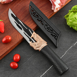Dragon Head Cutting Bone Knife Special Chef Knife Killing Pigs, Sheep, Cattle, Chicken and Duck Sell Meat Bone Cutting Sharp Peeling Knife