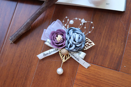 Retro pin brooch wedding groom bride corsage bridesmaid sister group wedding banquet wrist flower groomsmen corsage