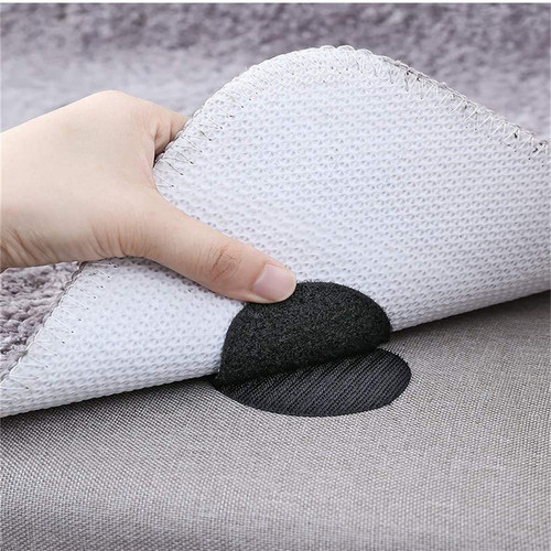 Sofa stickers with adhesive backing and Velcro for bed sheets, carpets and tablecloths, non-slip round Velcro, self-adhesive retainers, square stickers
