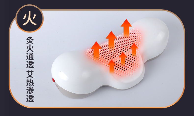 Moxibustion Neck Pillow Home Cervical Warming Device with 108 Moxa Sticks and Acupoint Chart for Neck and Shoulder Relaxation key features