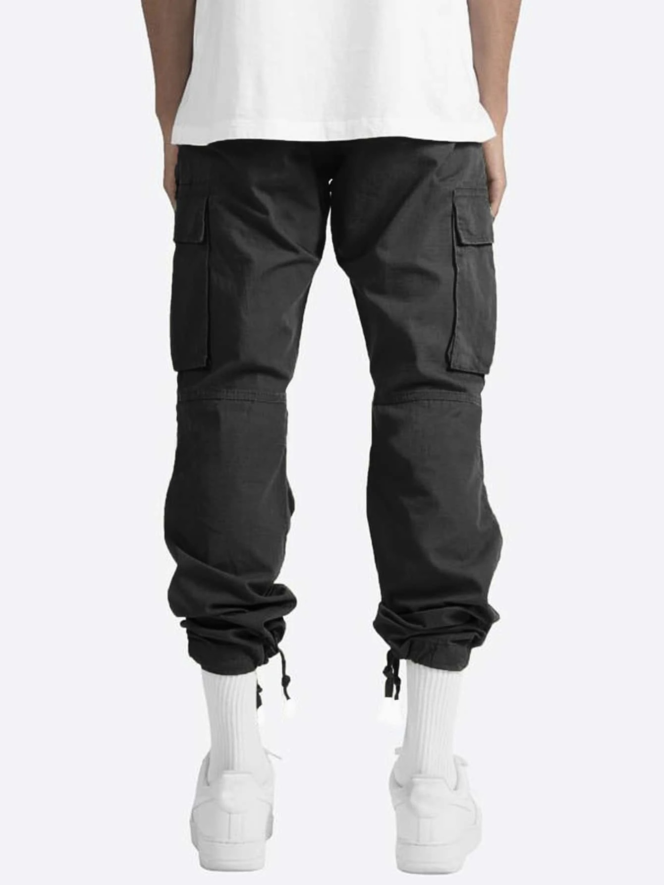 Pantalons décontractés pour hommes, nouveaux vêtements de travail d'été pour hommes avec cordon de serrage, pantalons décontractés multi-poches_voghion.com