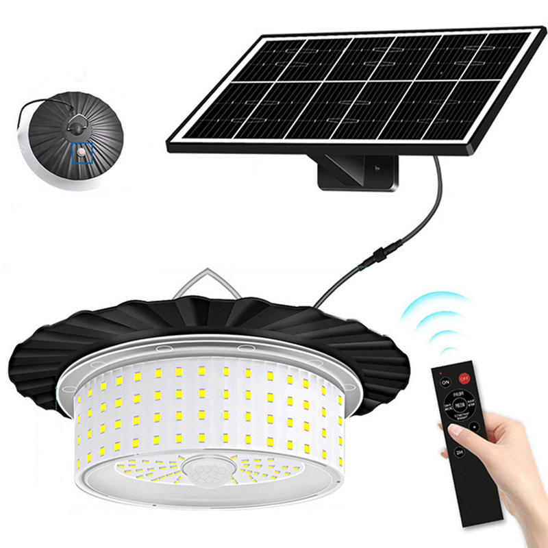 244LED Solar Motion Sensor Chandelier Shed Barn Light 5 Modes IP65 Waterproof Courtyard Camping Light