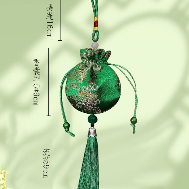 端午節新款香囊空袋古風錦緞刺繡汽車手機掛件艾草滿包香包批發