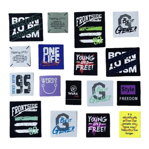 New Trend Socks Label, Pants, Bags, Accessories, Fabric Label, Flexo Printing Fabric Label, Combined Trademark, Box Bags, Hat Decorative Labels