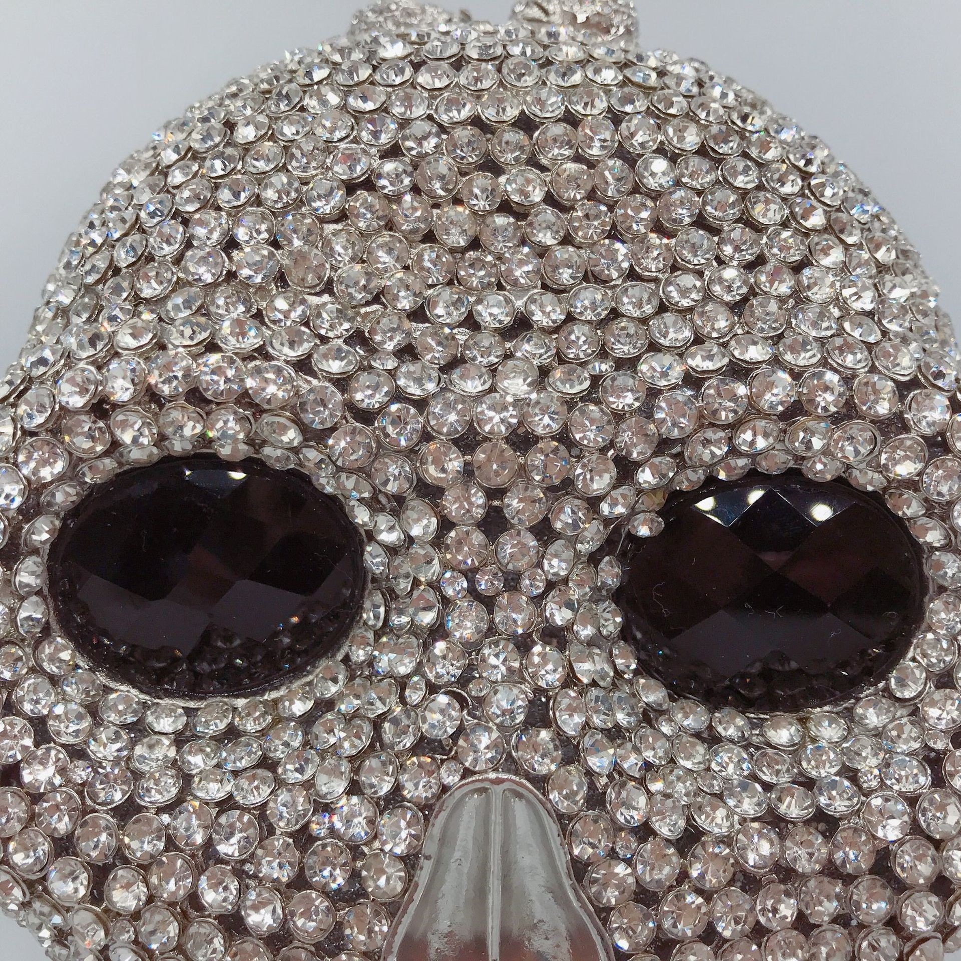 Bolsa de piedra calavera con diamantes bolsas de cena calavera de Halloween bolsas de diamantes de metal