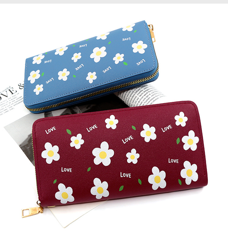 Women's Flower Pu Leather Hook Loop Wallets display picture 3