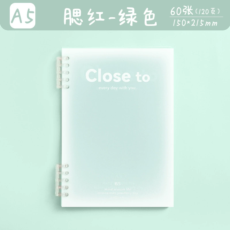 Removable Notebook (MOKA) A5/B5, Tear-Off Lined Pages, Pastel Blush Covers