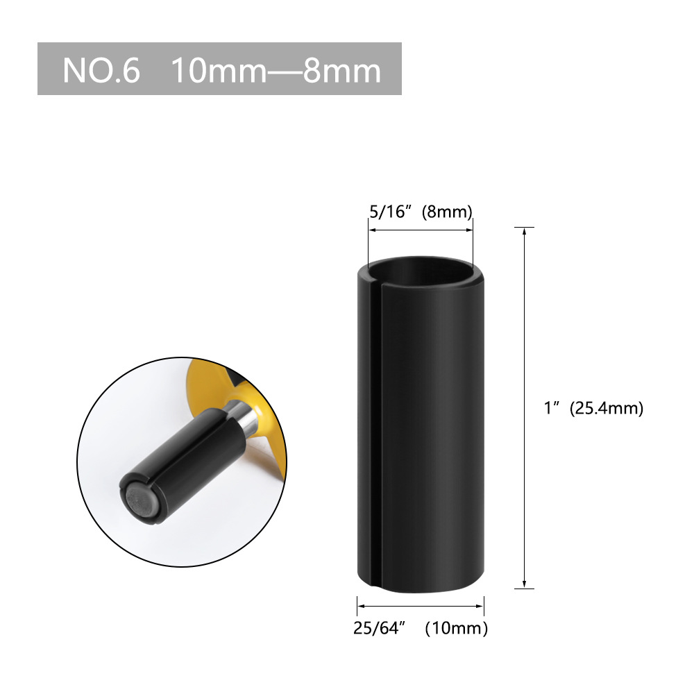 Cortador de fresado clip de conversión máquina de grabado adaptador de máquina de recorte de conversión multi-especificación Chuck carpintería fresado cortador mango de conversión