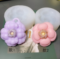Camellia Flower-Shaped Silicone Molds: With and Without Holes—Perfect for Clay, Polymer Clay, Handmade Soap, Epoxy Resin, and Air-Conditioner Vent Aroma Diffuser Molds