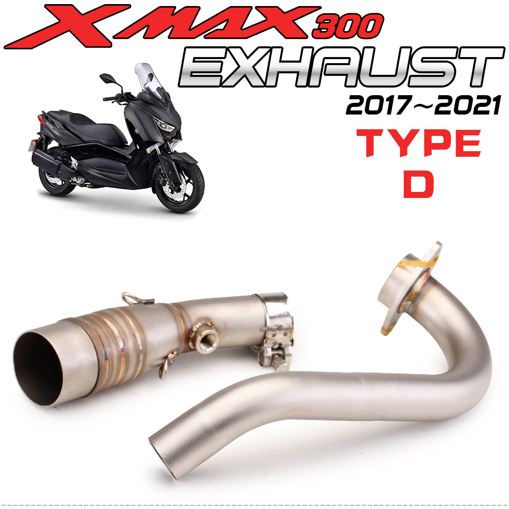 Suitable for Yamaha Scooter Yamaha Xmax300 Modified Stainless Steel Front Exhaust Pipe 2017-2020 Models