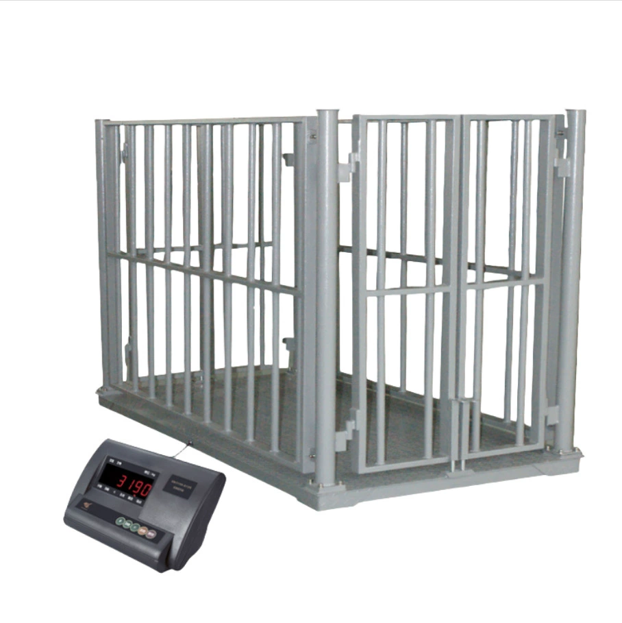 Электронные весы на платформе 3m x 1.5m для свиней для сельского хозяйства. Напольные весы 2m x 3m с забором. Весы для скота 1 м x 2 м.