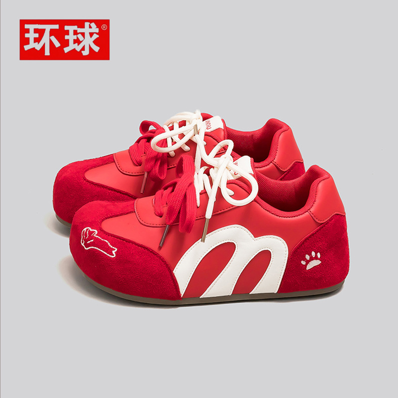 Korean-Style Ultra-Light Height-Increasing Sneakers for Women 2026 New Original Cute Cat Paw Student Versatile Trendy Sneakers