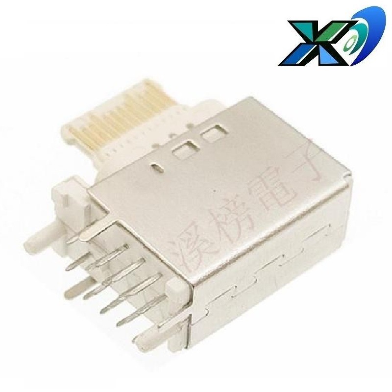 C插座侧插大电流TYPE  侧面TYPE C插孔16P 卧式TYPE C插口16P