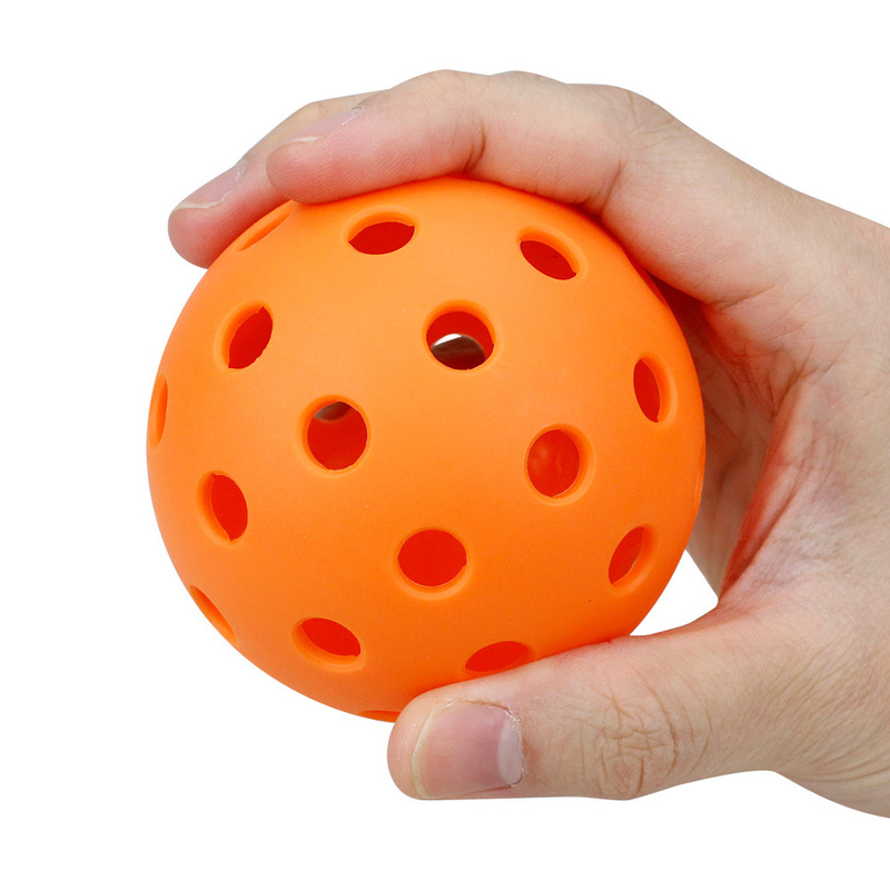 Pickleball74mm40穴26グラムプラスチック威浮洞球匹克球 + 黒網袋セット6個|undefined