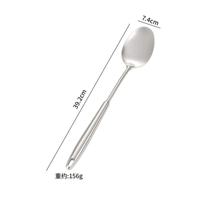 Amazon cocina de acero inoxidable guisado de fideos de pesca lengua cuchara de carne tenedor de patata conjunto de regalo