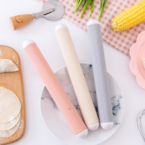 E631 dumpling wrapper rolling pin household large rolling pin baking non-stick noodle rolling pin roller rolling pin