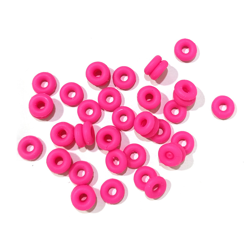 Rose red outer diameter 6mm, wire diameter 2mm, aperture 2mm