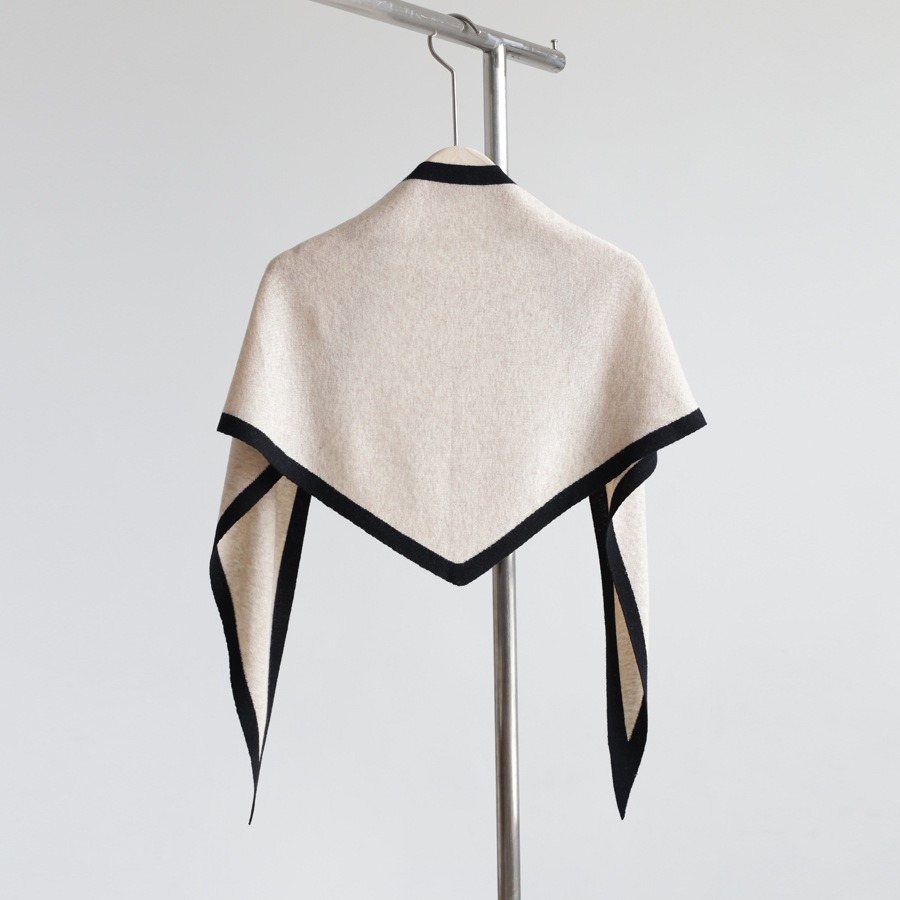 (6 lana) estilo extranjero de moda de color libre contrapeso de tela de triángulo para mujeres ligeras y maduras de viento intelectuales de hombro