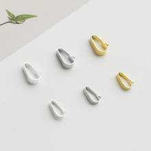 S925纯银镀金活动瓜子扣项链连接扣DIY串珠手链扣项链扣夹扣配件