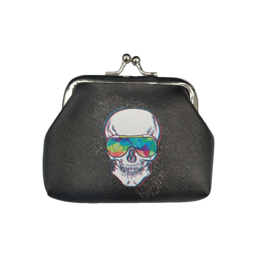 Unisex Flower Skull Pu Leather Clasp Frame Wallets display picture 5