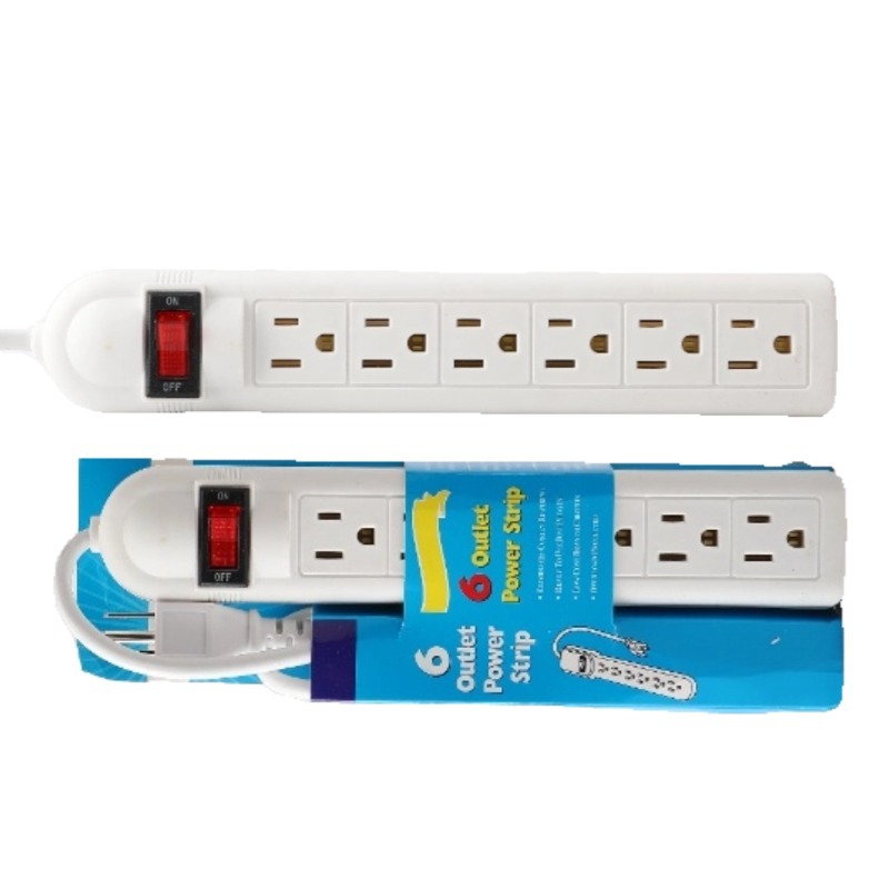 Regleta eléctrica estándar americano con múltiples tomas