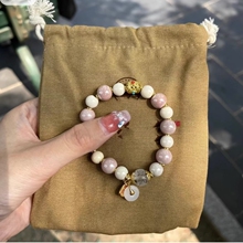 新款同款改编香灰白瓷粉瓷灰瓷多巴胺女孩显白手链手串