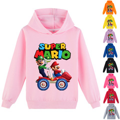 Children's Cartoon Print Casual Sport Hooded Sweatshirt Top Y341 for Export